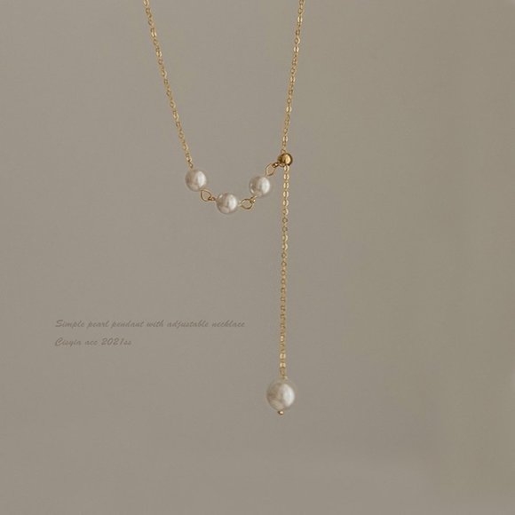 Elegant And Luxurious High Imitation Pearl Pendant Necklace - Picture 6 of 7